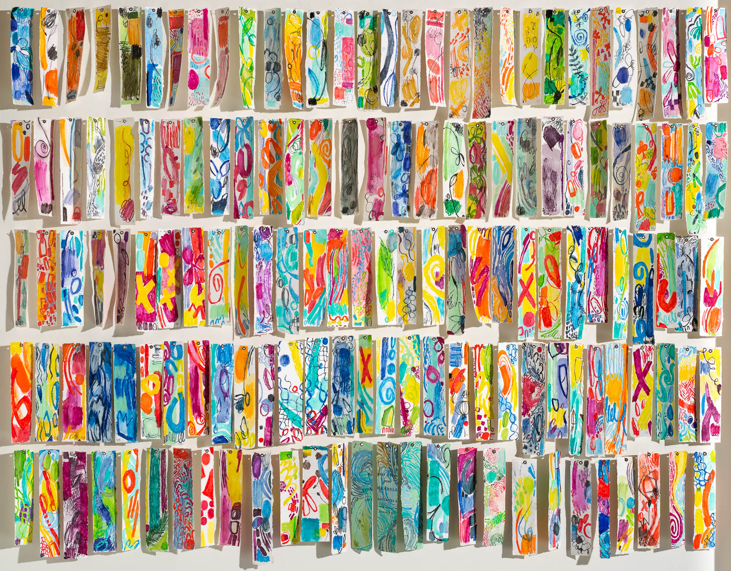100dayproject2019individualpiecesbetween12.5x2.5and10x2.5watercolorandgraphiteonpaper